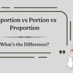 Apportion vs portion vs proportion difference explained