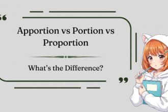 Apportion vs portion vs proportion difference explained
