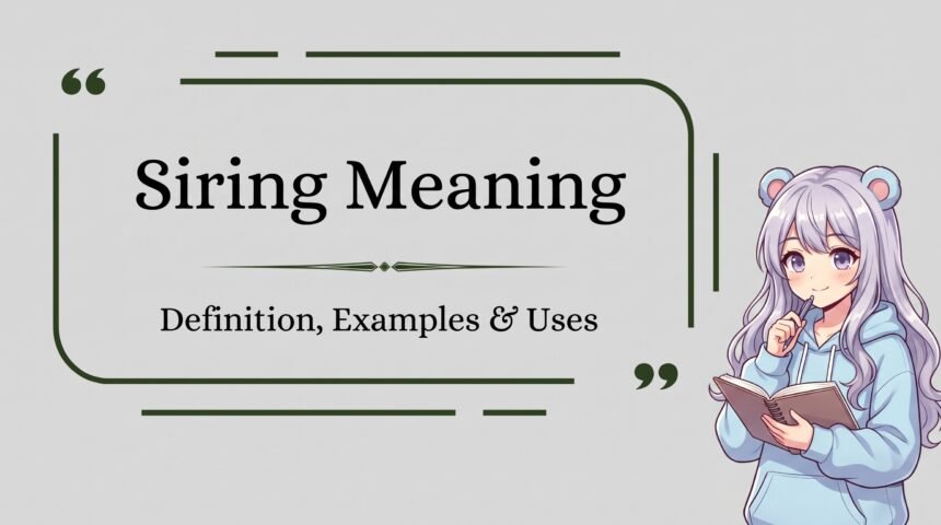 Siring meaning definition and examples